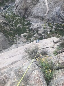 Benny following P3 just after the pin.