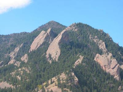 Goose Rock, Seal Rock and Overhang Rock (left to right) from NCAR