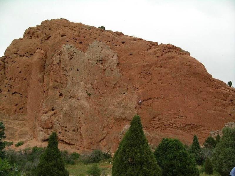 West side of South Gateway Rock.  Climbing Credibility Gap.