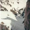 Looking down from the top of the couloir