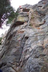 Dead Can Dance. The crux is turning the roof to the left.