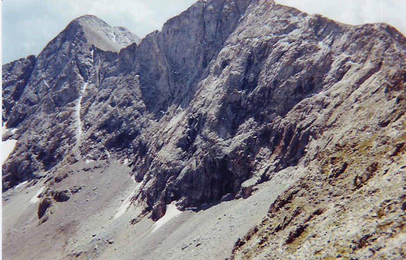 Blanca Peak, side view of the North face.