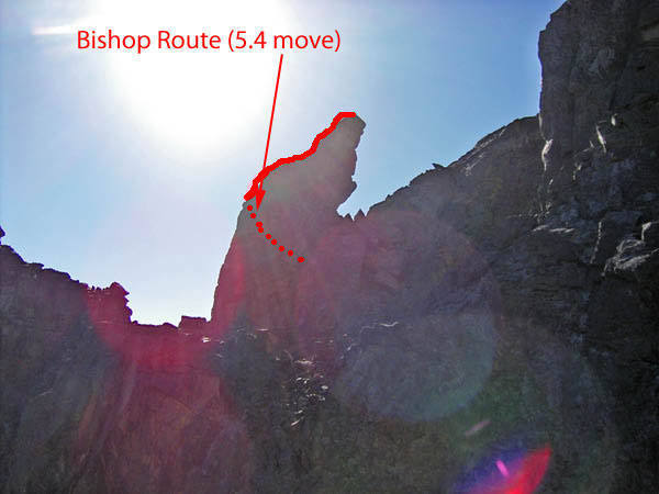 Route on the Bishop.