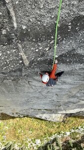 Climber on P4