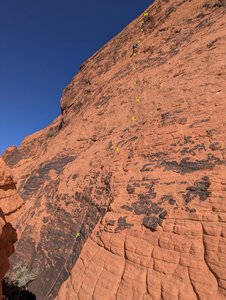 Magical Starborn Princess, climber on the first pitch.