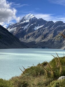 Mt Cook on a clear March day.   Climate change taking its toll on this beautiful peak!