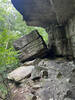 Boulder separating Playground and Clamshell Wall. Photo taken from Clamshell side