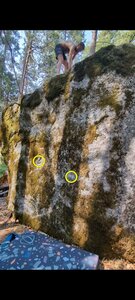 View of the boulder line