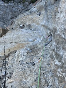 Looking down the crux p7
