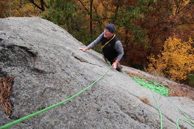 Doug A following the last slab