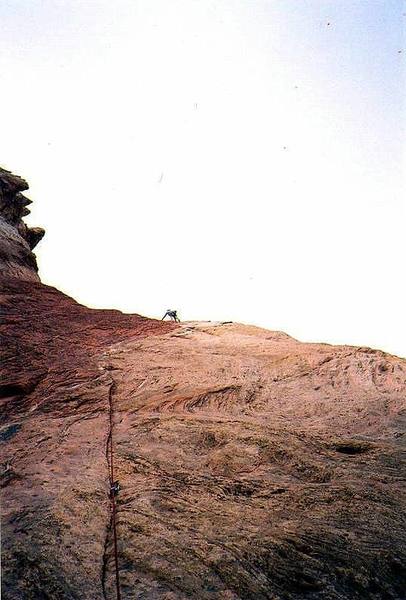 Andy Ross on P2. 2nd Ascent of D by C