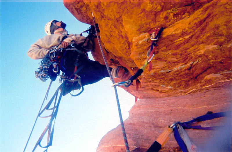 Turning the caprock. I thought this was the best pitch on the route.