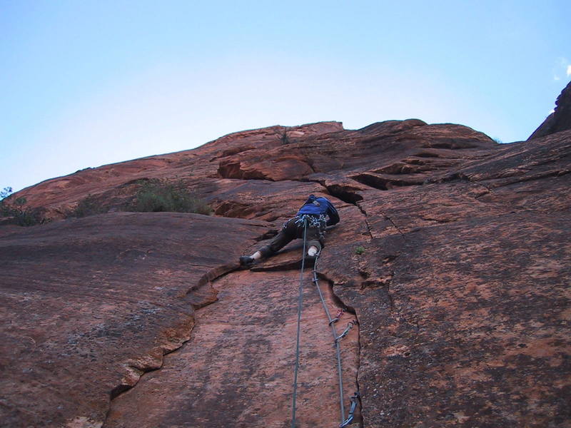 Just past the crux of the Afro cracks.