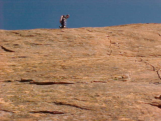 At the anchors at the top of pitch one.