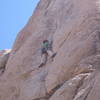 Karen from Ventura on her first 5.8 trad lead.