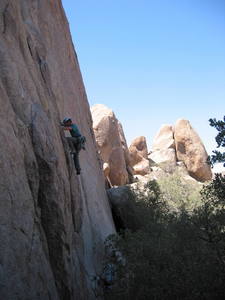 Mike Morley on lower section of Continuum. Photo: Shana Lauer