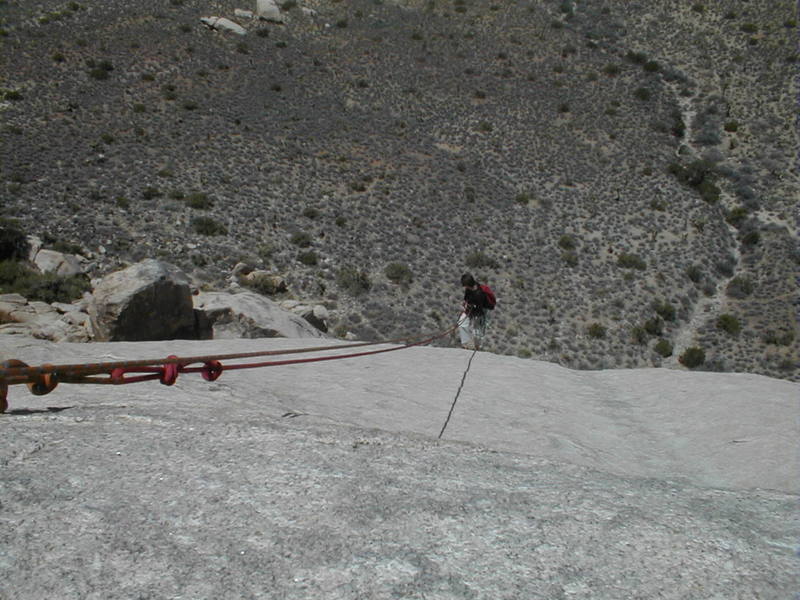 Rappel from top of 3rd pitch.