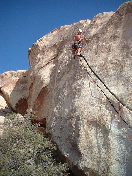 Paul Addison just before the traverse on Room to Shroom.