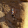 Brandi sticking the crux on Slashface. Photo: R.Miramontes