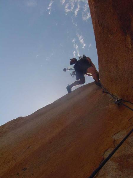 David getting ready to turn the roof on the sustained PA's dihedral.