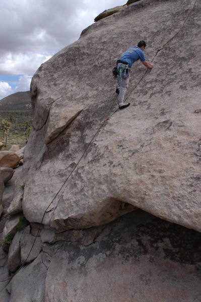 Ryan climbing Hartman.  Short but a good beginner <br>
lead.