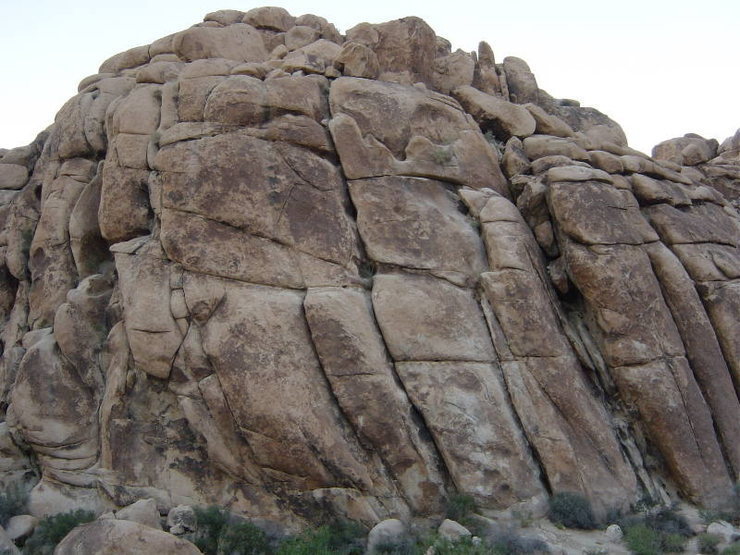 Left side of Corral Wall -- shows routes from Chuck Wagon Crack to Party in the Desert