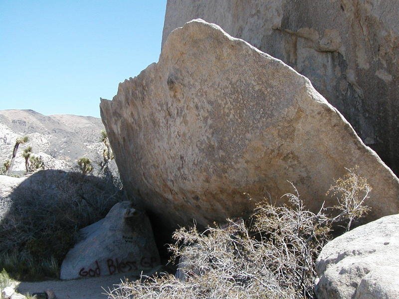 The traverse takes you directly over the shrine to Gram Parsons.