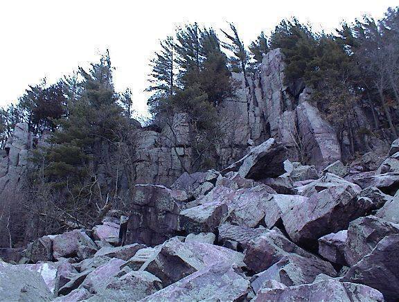 Birthday Rocks area as seen from the railroad tracks