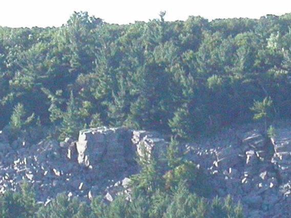 A digital zoom of the outcropping on the South Bluff