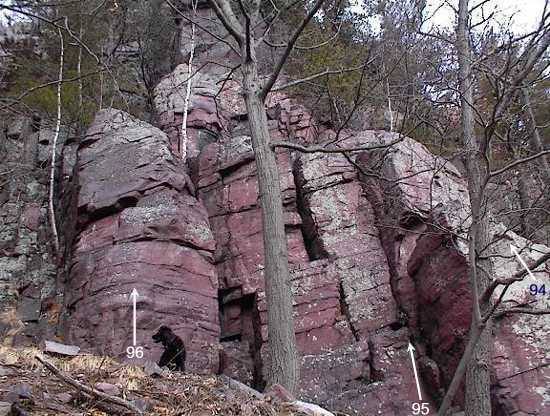 The southwest-facing wall of the Seventh Buttress