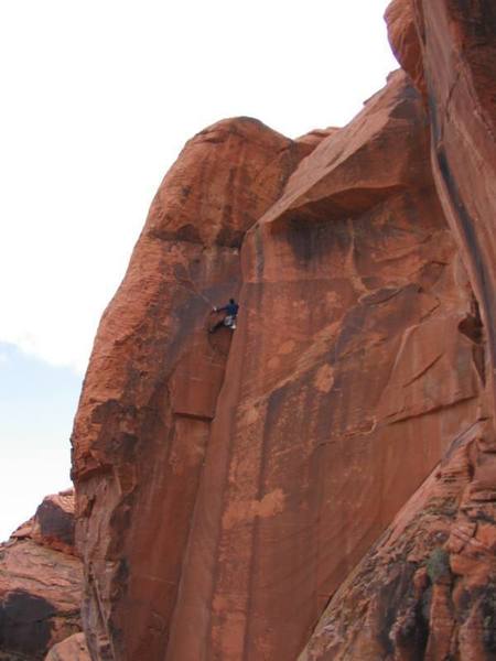 This is me exiting the rest 'pod' on The Fox...an amazing climb well worth the hike!