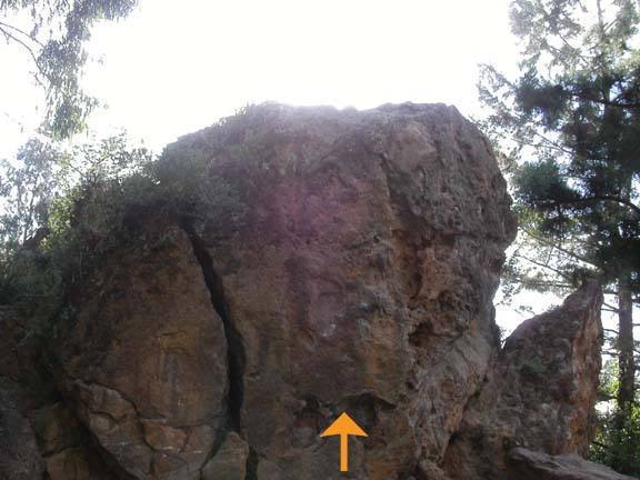 Start at the arrow for the Rightside Face 5.10d.