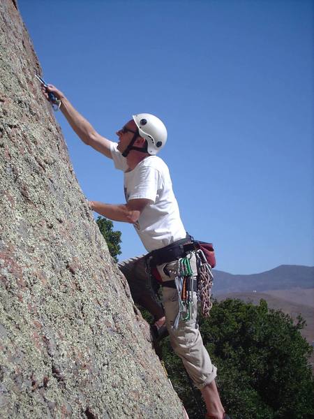 John clipping the first bolt while leading Frosted Flakes.