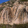 The Rockland area features a variety of climbs ranging from 5.4 to 5.11.  All climbs have solid bolts and can be easily top roped.  Chimney Crack (5.8) can be led with gear.  Corner Route (5.7) is a great beginner sport route.  Bring long slings or a cordelette to set up One Bolt (5.6), Potato Head (5.10a), and The Fly (5.8).