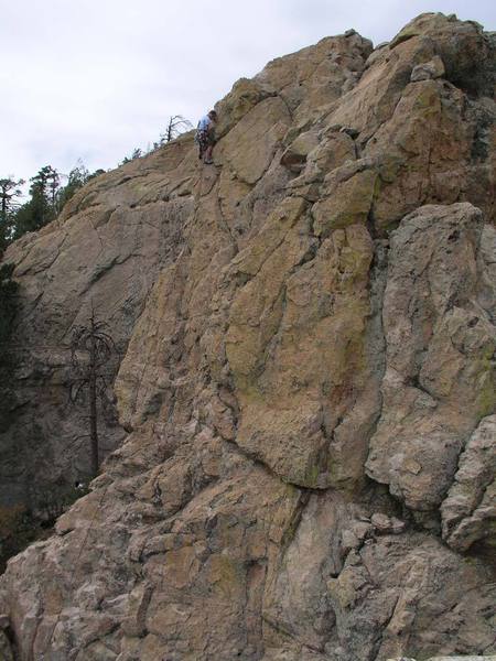 Tom Lind nearing the top of Ridgeback.  Photographed by Nick Kuhn.