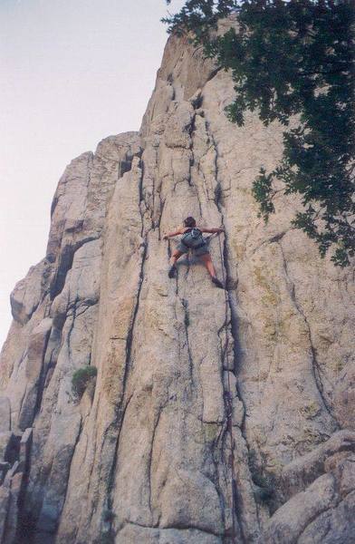 Leading Satan's Corner (5.8) in Little Cottonwood Canyon (3)