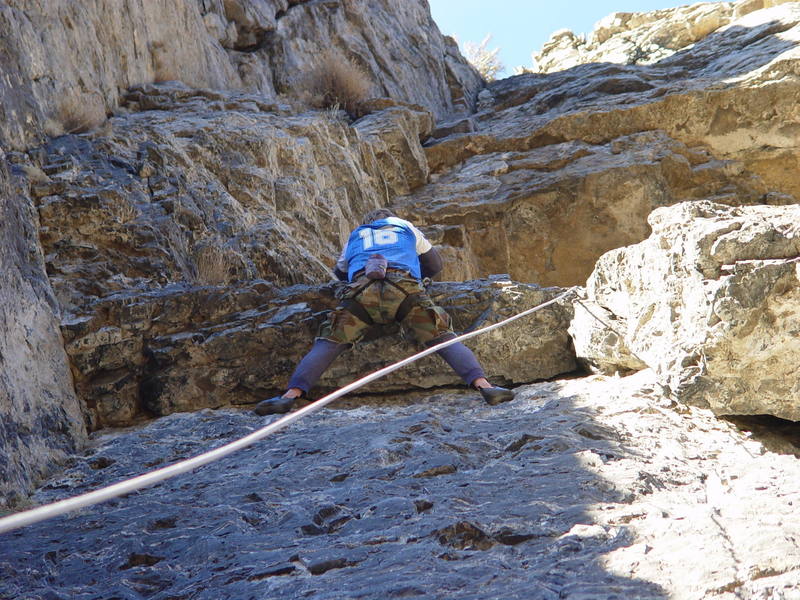 10/03 Rockapella (5.7) Going the hard way over the "mini-roof"