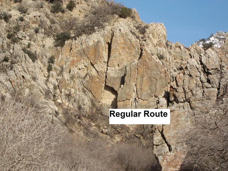 Regular Route is the Crack to the right